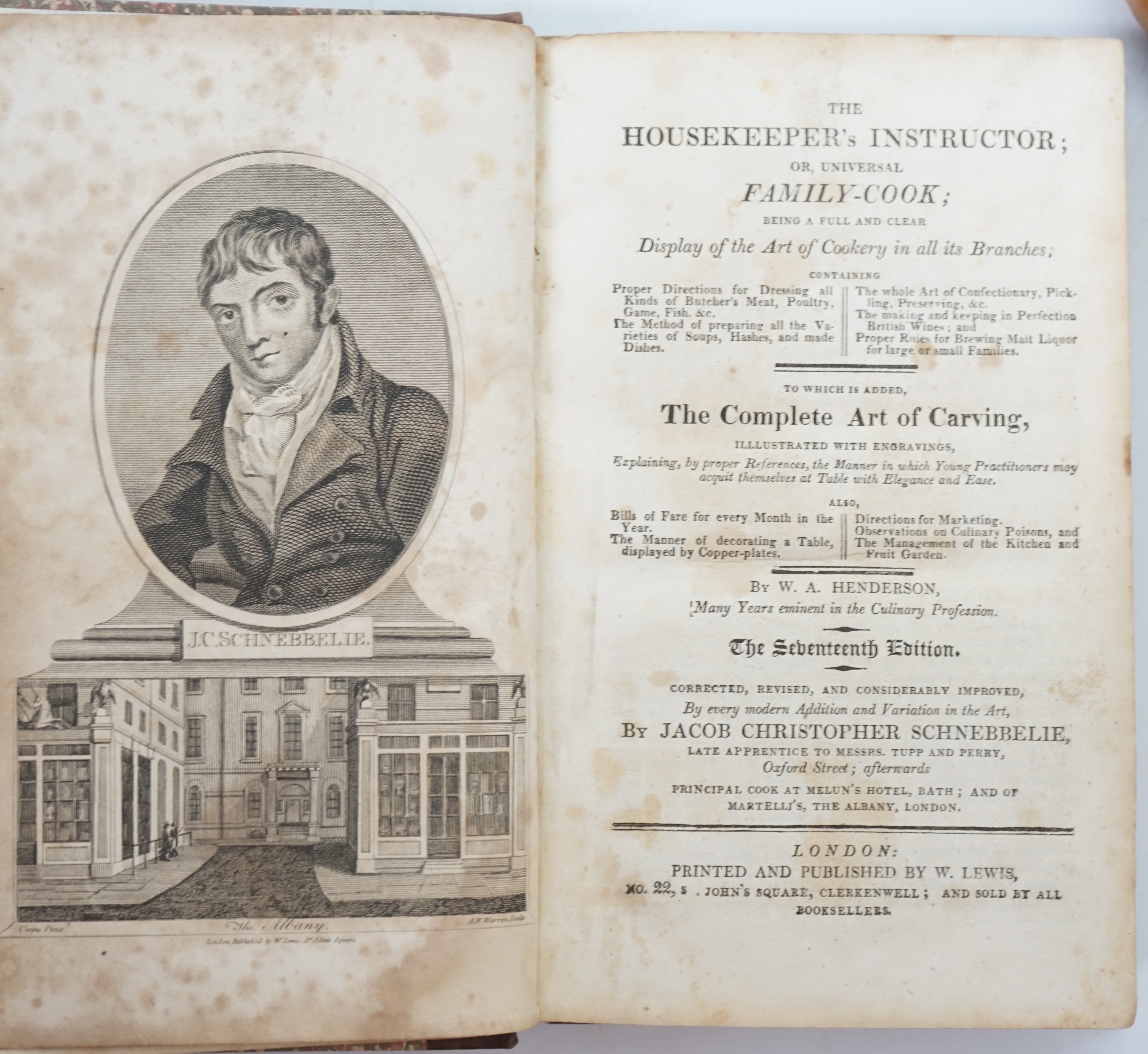 [Glasse, Hannah] The Art of Cookery made Plain and Easy. A New Edition With all the Modern Improvements, 8vo, calf rebacked, front fly inscribed - ‘‘Elizabeth Barker October 7th 1782 Her Book’’, W.Strahan et al, London,